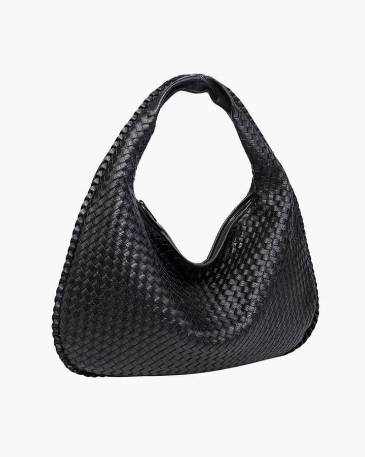 Charlotte - Woven Grid Shoulder Bag