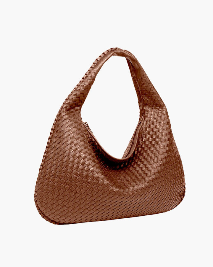 Charlotte - Woven Grid Shoulder Bag