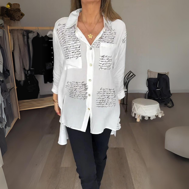 Sofia - Oversized Button-Up Blouse