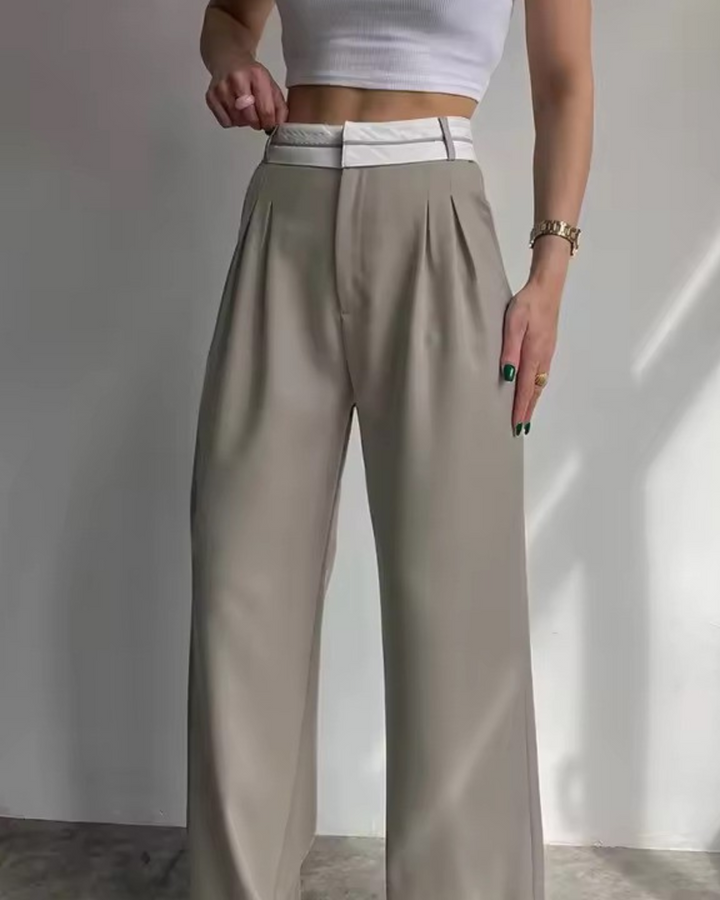 Elise - Palazzo Contrast Trousers