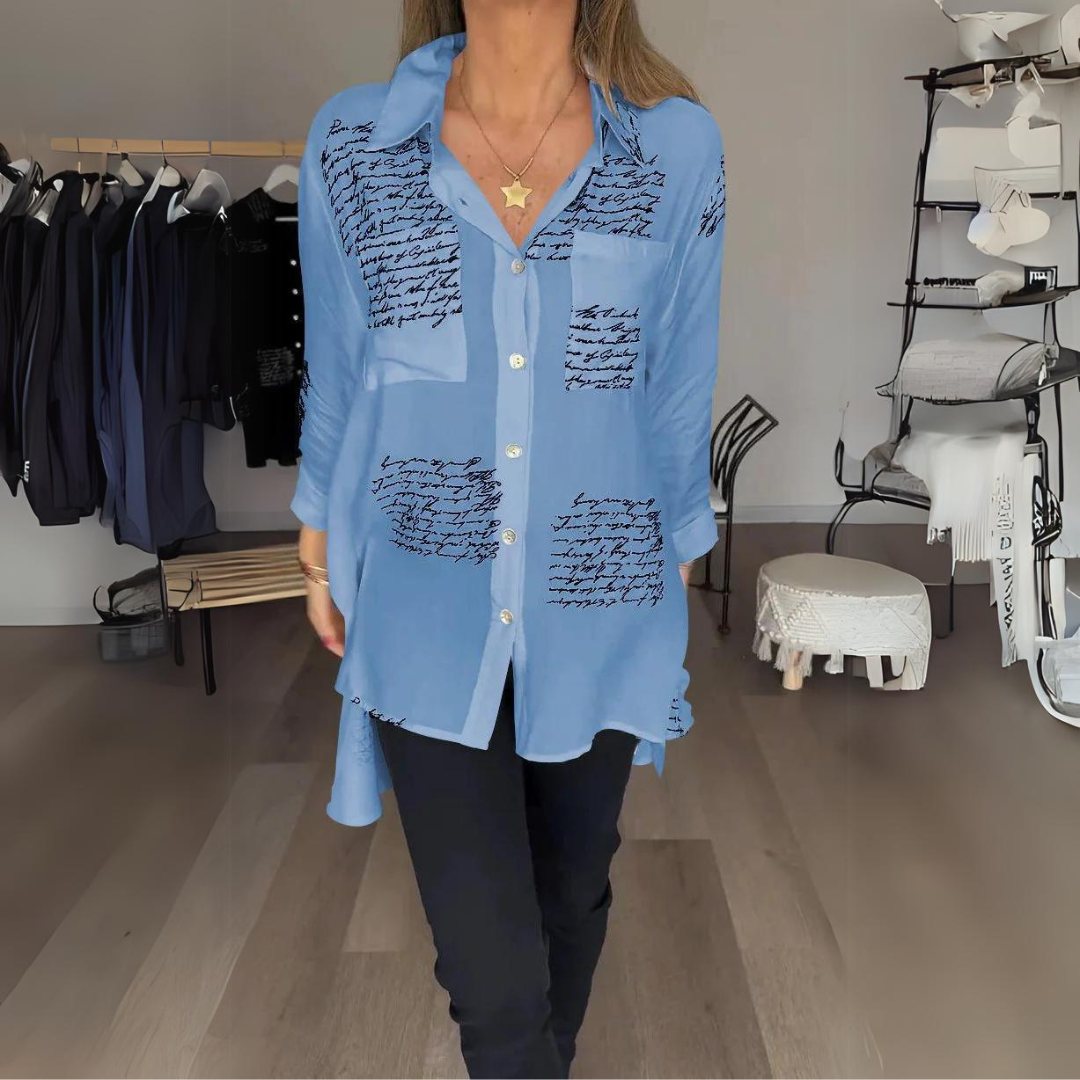 Sofia - Oversized Button-Up Blouse