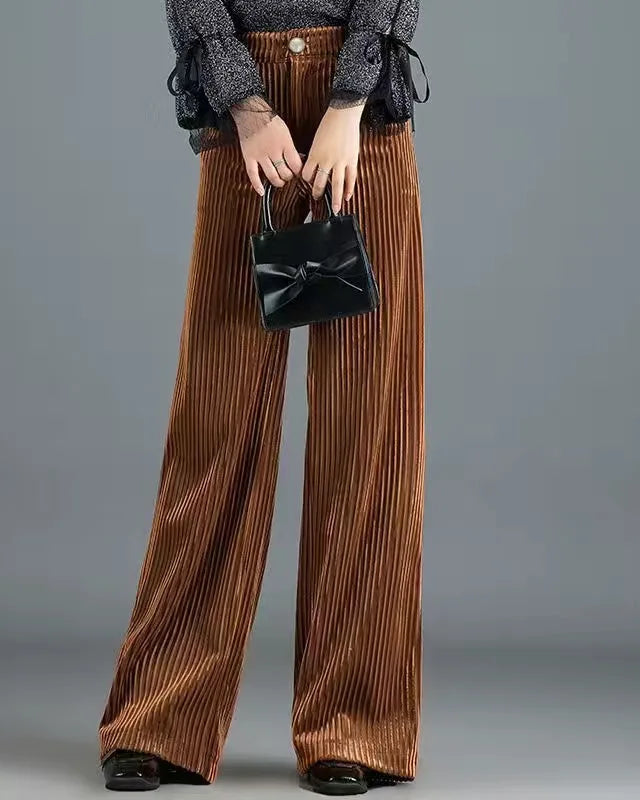 Vera - Velvet Wide-Leg Pants