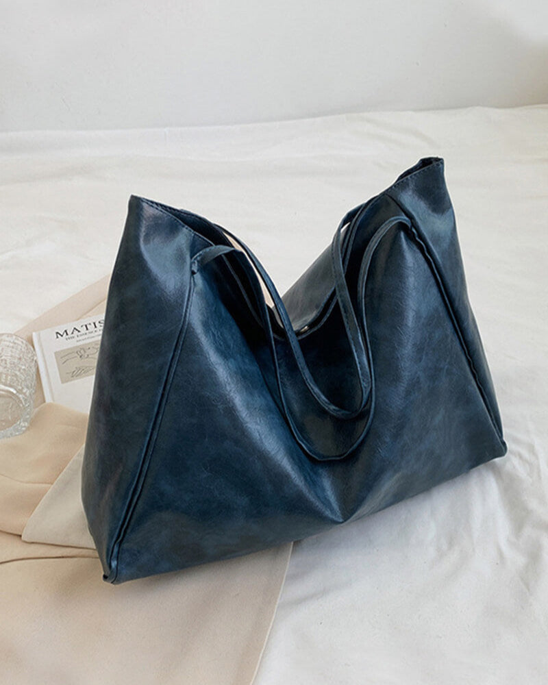 Lily - Faux Leather Shopper Bag