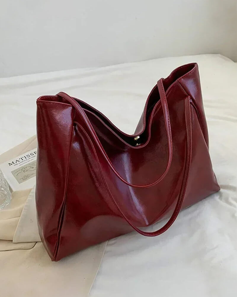 Lily - Faux Leather Shopper Bag