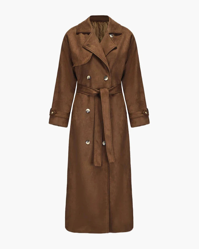 Elise - Suede Trench Coat